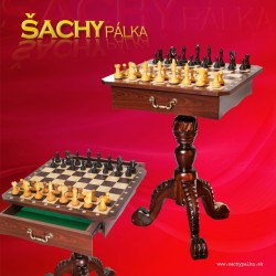 Šachový stolík Elegance chess table+ figúrky Stalion 3,50