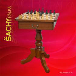 Šachový stolek Elegance chess table světlý +  figurky