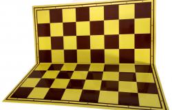 Šachovnica skladacia 5,5x5,5cmk žlto hnedá